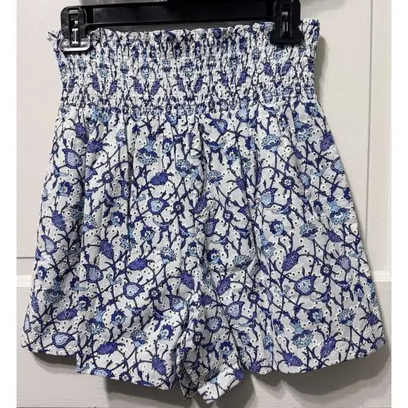 NWT Sachin Babi Blue Floral Eyelet “Millie Vine” Top & Shorts Set Size S - Picture 8 of 13